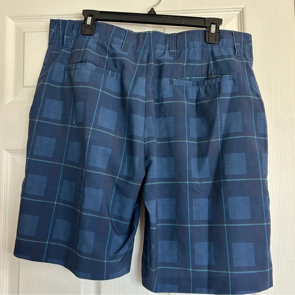 Men's Blue Plaid Shorts‎